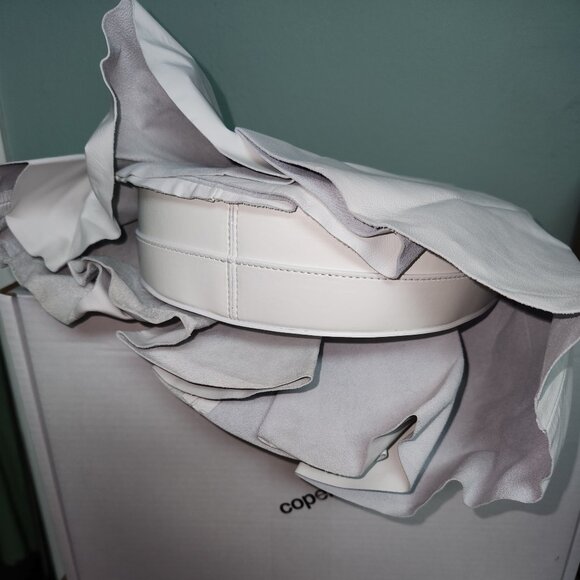 New In Box Coperni White Ghost Swipe Bag Skirted Ruffle - Picture 3 of 8